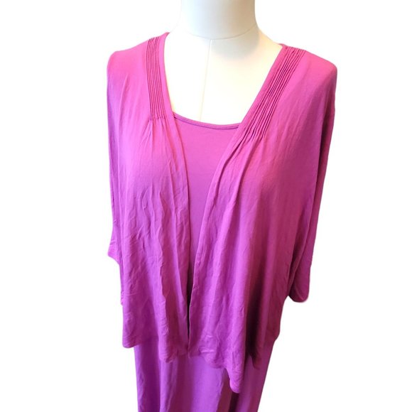 J. Jill Pure Jill Dress and Jacket Set Berry Pink Woman's Plus 3X NWT DH388 - Picture 2 of 16